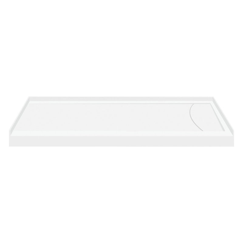 Base de remplacement pour baignoire à surface solide en fonte 60 po x 32 po Transolide, Droite, Blanc