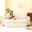 Mousse moderne - Velours côtelé rembourré avec 2 coussins, lit convertible, peu encombrant, confortable pour le salon et offrant un soutien à long terme