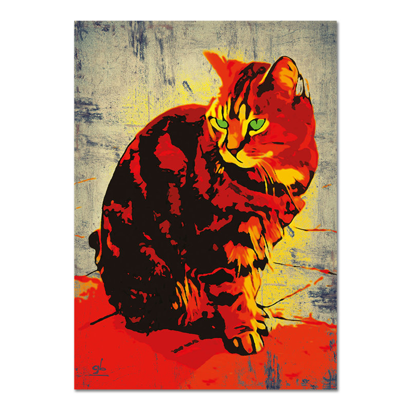 Cat 1 Piece Painting, 95cm H x 65cm W