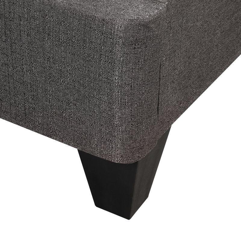 Base de lit très grand gris foncé - Simple et élégante taille contemporaine facile à assembler
