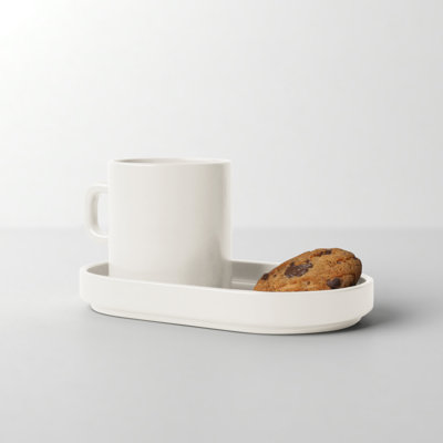 PILAR Stoneware Espresso Cup with Tray