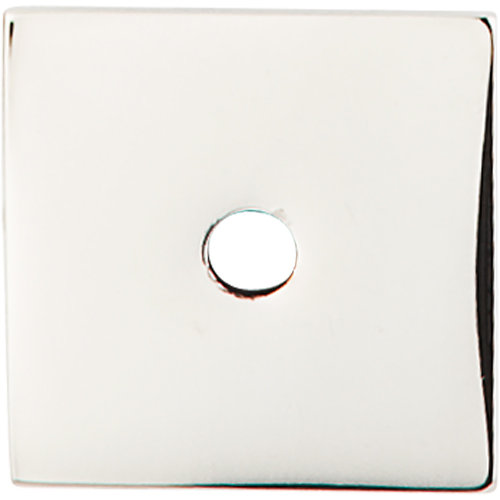 Square  Backplate, 1" H x 1" W x 0.06" D, Polished Nickel