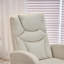Chaise berçante en coton et lin avec repose-pieds réglable