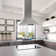 Cosmo 30 in. Lumin Collection Ducted Island Range Hood, Soft Touch Controls, Permanent Filters, LED Lights, Stainless Steel