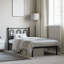 Metal Bed Frame Without Mattress With Headboard Black-763492865