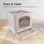 Litière pliable pour chat avec toilette anti-éclaboussures-1028537632