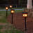 Matte Black Low Voltage Solar Powered Integrated LED Resin Pathway Light