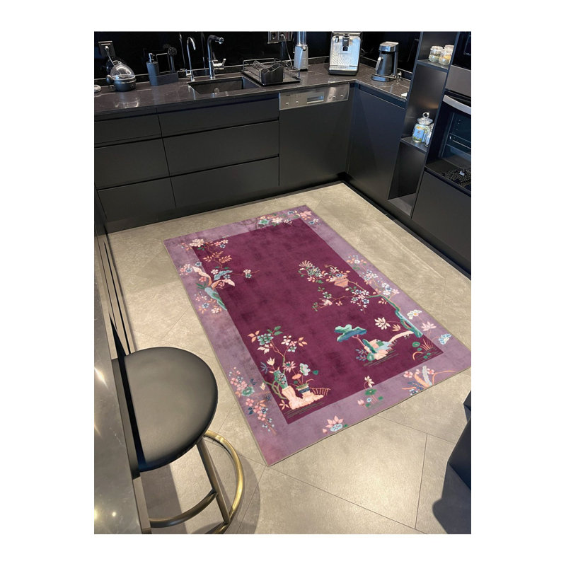 Tapis décoratif lavable à la machine, Sous-tapis carré 3 pi 3 po inclus