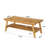 47" Solid Wood Farmhouse Coffee Table with Storage, Rectangular 2-Tier Center Table for Living Room, Natural Finish