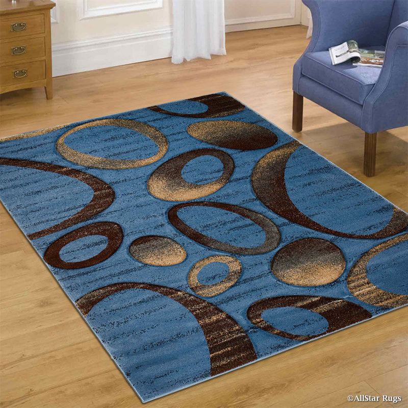 Geometric Indoor Rug, Rectangle 3'9" x 5'1"