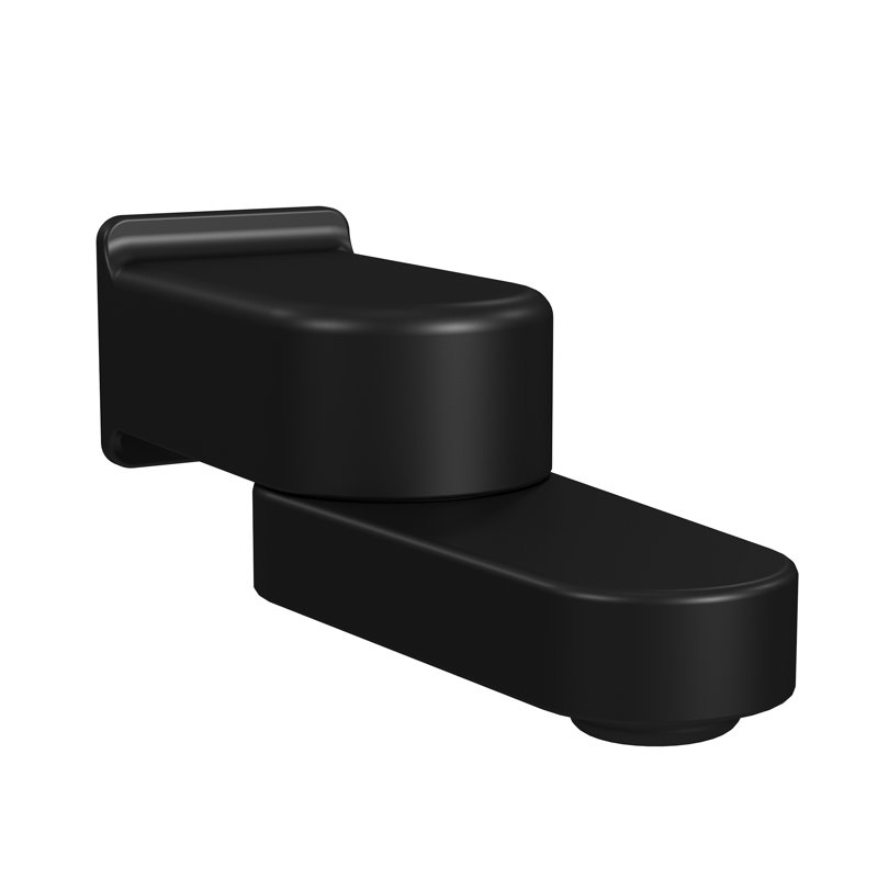 Bec de baignoire pliable avec inverseur, options de connexion universelle, Noir mat