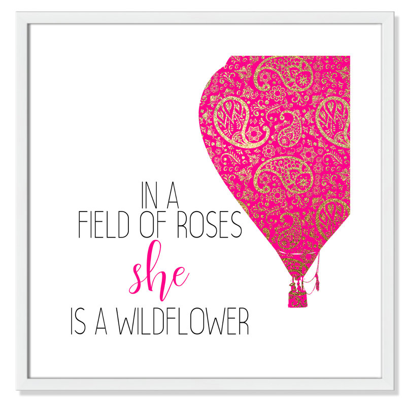Il s’agit d’un wildflower, H 22,5 po x l 22,5 po x P 0,63 po, Cadre blanc