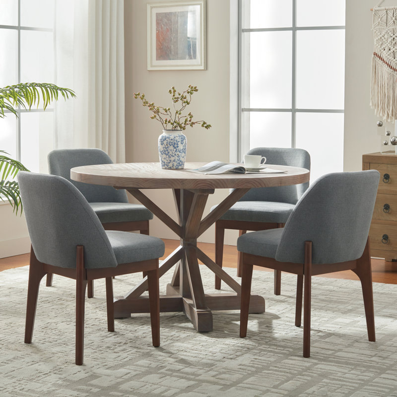 Ensemble de chaises de salle à manger 19,5 po Bason, 4, Gris