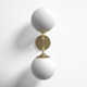 Luna 2 Light Glass Steel Dimmable Armed Sconce