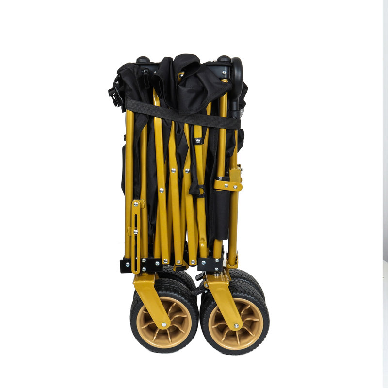 Très grand wagon de plage très long 67-1 / 2 po avec hayon ouvert et roues tout-terrain, capacité de 480 lb, cadre ultra-stable breveté, aucun assemblage requis, noir