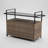 Rectangular Rattan Bar Cart On Wheels-380121331