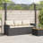 Ebern Designs Patio Sofa With Cushions 3-Seater Poly Rattan-836006897-836006859
