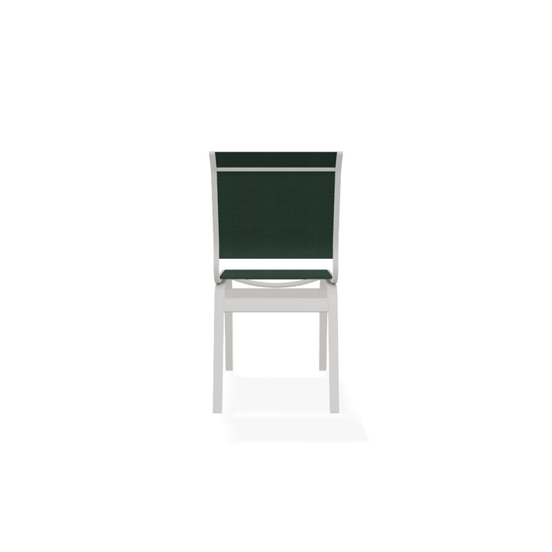 Chaise d'appoint de salle à manger Hiraku, Vert forêt 22D Sunbrella® vert, Neige texturée