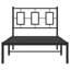 Metal Bed Frame Without Mattress With Headboard Black-763492865