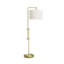 Lampe sur pied Polo, conception arquée, 64 po, structure en métal, abat-jour ivoire-107123092