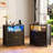 19.7"W 2 Drawer Nightstand With Light-1431849178