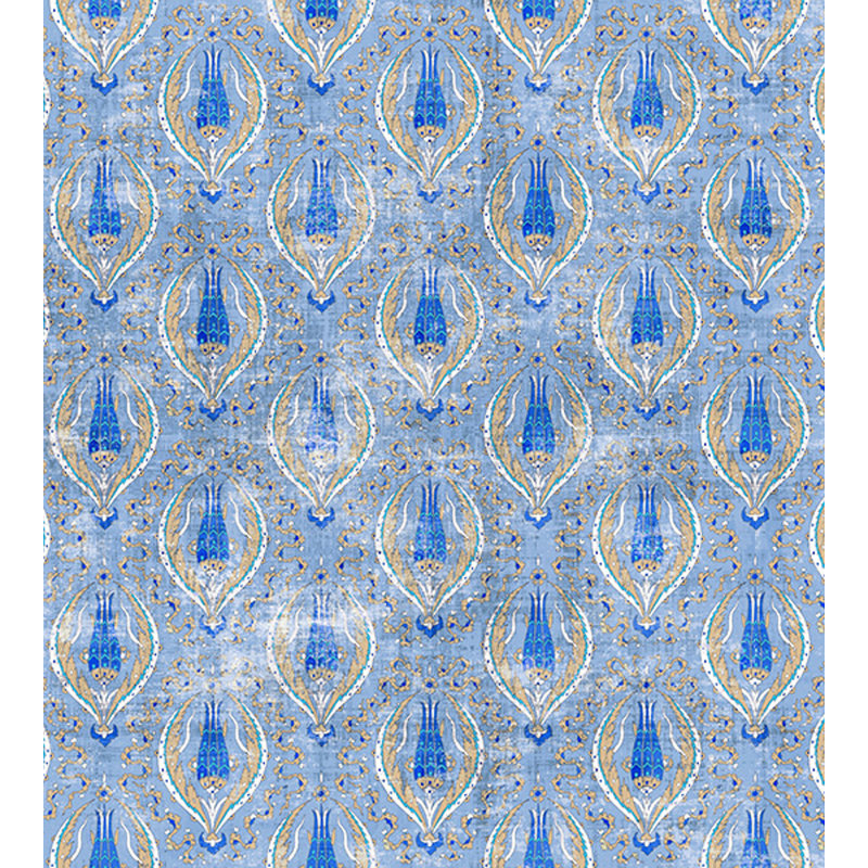Ottoman Fantasy Floral Metallic Wallpaper Roll, Classic
