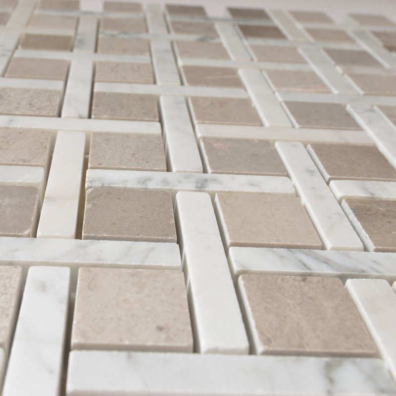 Carreau de mur et de plancher à motif mosaïque d'appartement, Atlanta - Chêne blanc