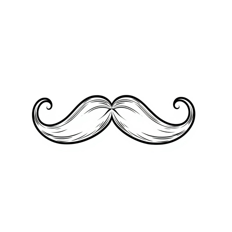 Édredon recourbé avec moustache noire, Twin Extra Long