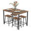Ensemble de salle à manger à 4 pieds pour 4 personnes, ensemble de table de salle à manger à hauteur de comptoir pour 4 personnes, ensemble de table de pub et tabouret, coin repas peu encombrant pour les petits espaces-30539434