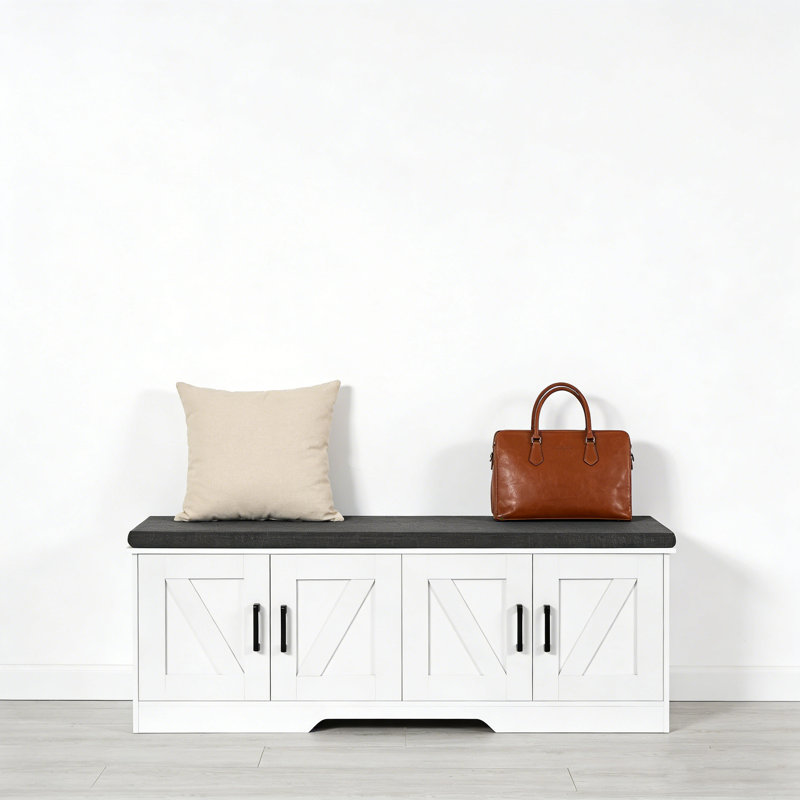 Banc de rangement avec siège rembourré