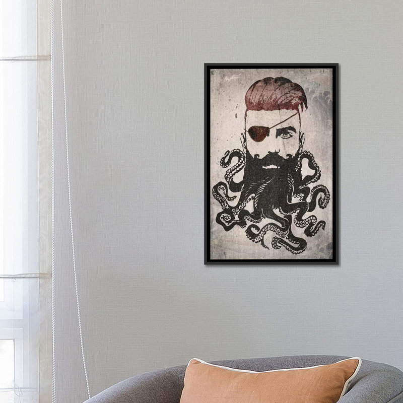 « black airblown », impression sur toile, H 26 po x l 18 po x P 1,5 po, Toile avec cadre noir, Pas de tapis
