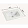 Integrated White Ceramic Basin With One Predrilled Faucet Hole, Drain Assembly NOT Included