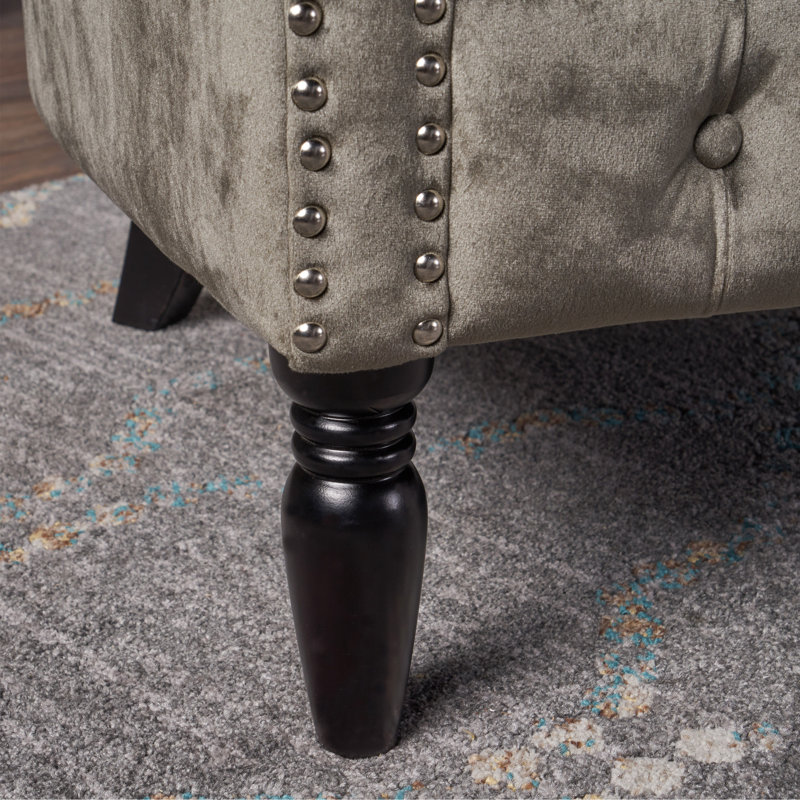 Charlotte 51.5'' Velvet Loveseat, Gray Velvet