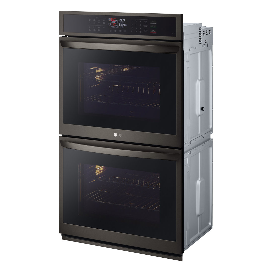 LG Smart Double Wall Oven with Convection and Air Fry, Black Stainless Steel, 9.4 cu. ft. LG