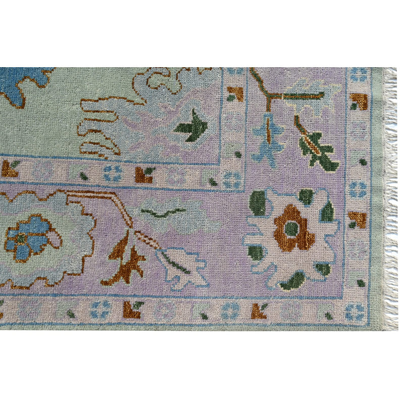 Rectangle Hand Knotted Wool Area Rug