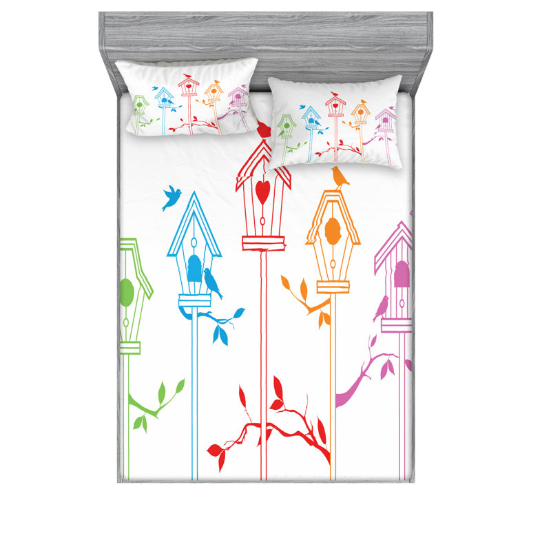 Microfiber Sheet Set, Queen Sheet Set with Fitted Sheet