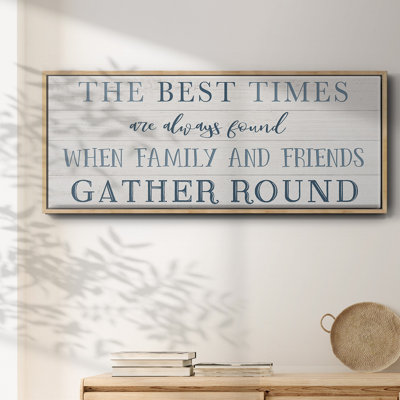 «Family and Friends Gather», toile encadrée