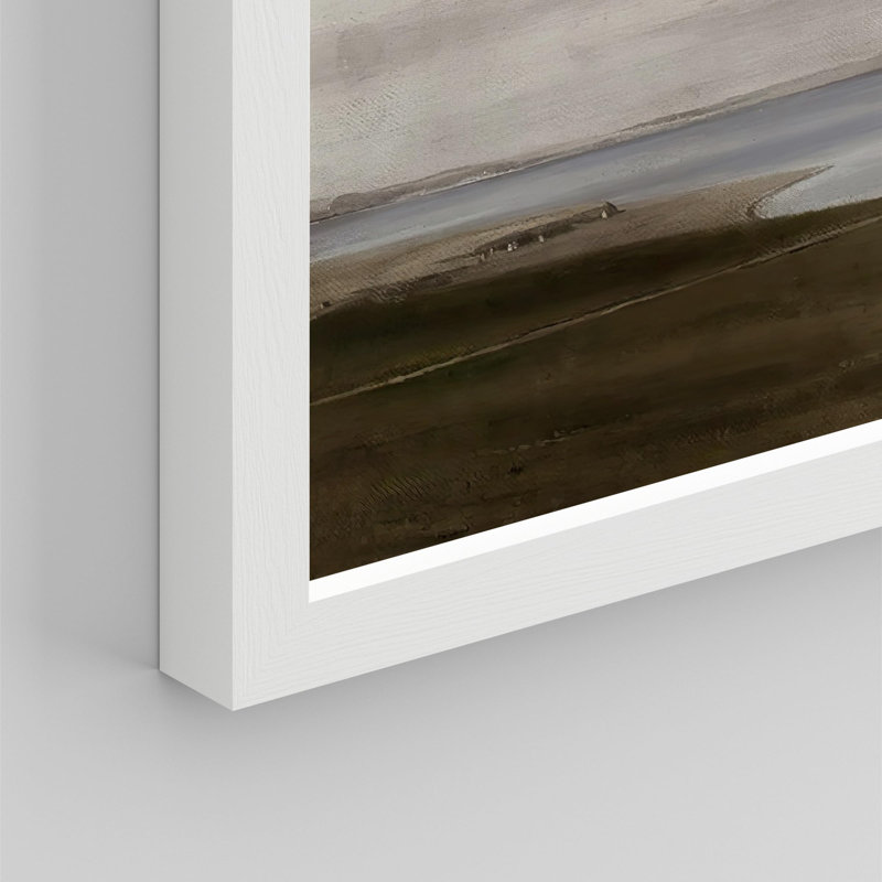 «Field Lake Countryside» sur papier, Blanc, H 11 po x l 14 po