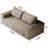 63" Boneless Couch Loveseat Sofa, Comfy Deep Seat Cloud Couch, No Assembly Required Floor Sofa for Living Room, Apartment, Small Spaces, Corduroy-1349647753-1349647861