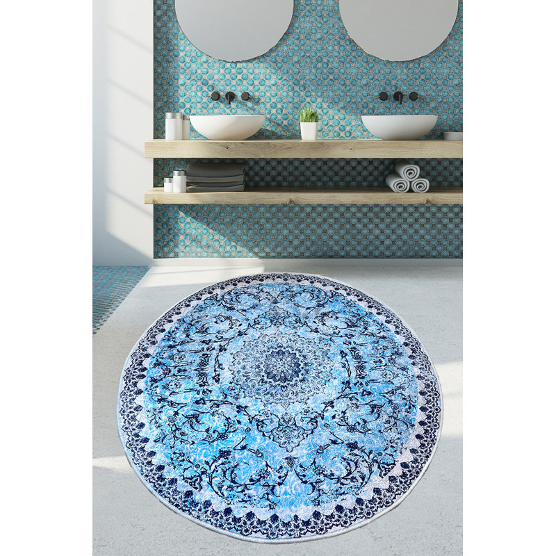 Tapis de bain luxueux, 100% polyester, antibactérien, 78,7 po x 78,7 po | Dessous antidérapant, 700 g / m² | Lavable à la machine, hauteur des poils doux: 0,4 po | Parfait pour la salle de bain, élégant, durable et facile d'entretien
