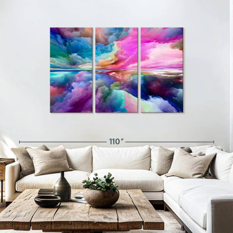 Avery Rainbow Clouds, 48" H x 74" W