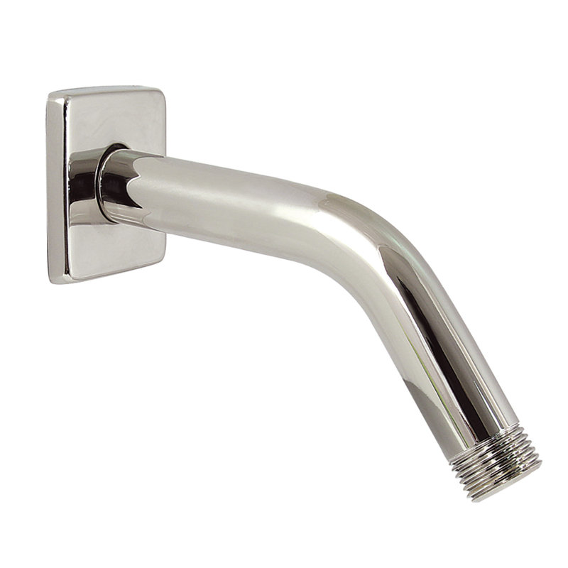 Bras de douche Kingston 7 po avec bride carrée Claremont Kingston, Nickel poli