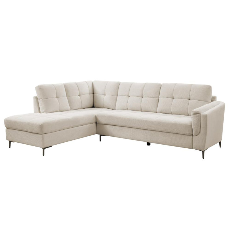 Cassidy 4 Seater Corner Sofa , Beige, Left Hand Facing
