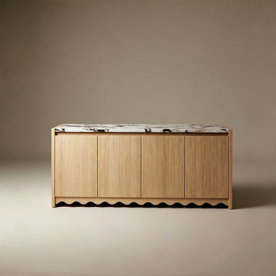 Wave-edge design storage cabinet