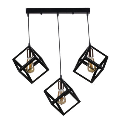 Caian 3 - Light Black Cluster Pendant
