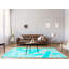 Tapis de zone cyan à tissage plat poils longs-48172487