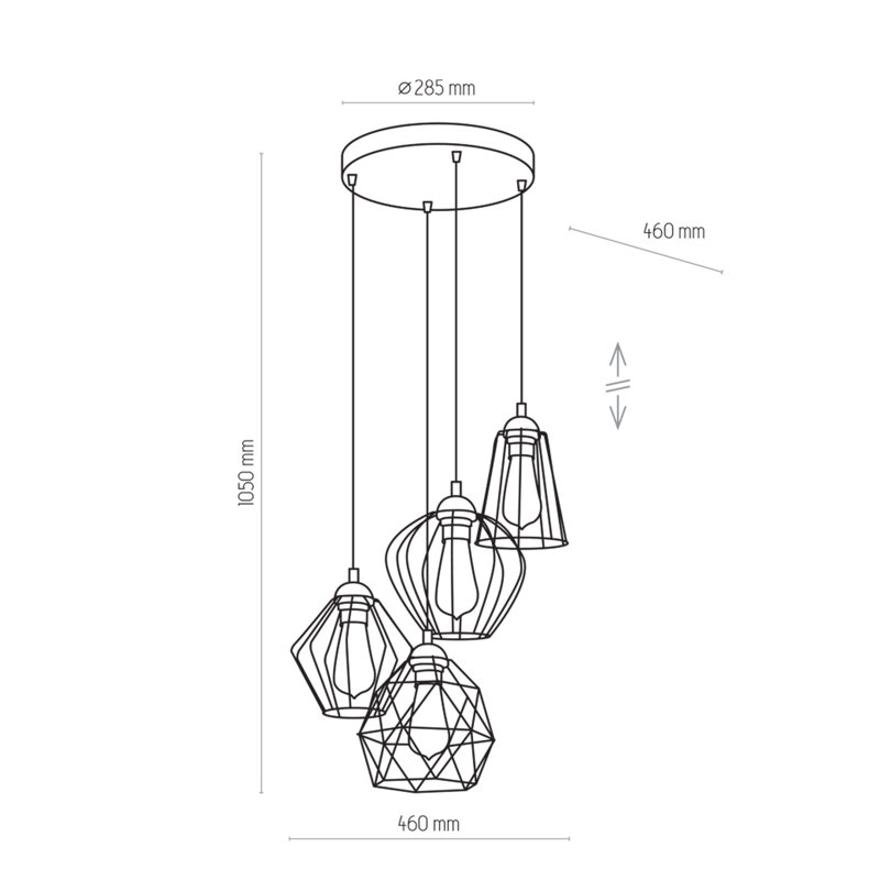 Vistawood 4 - Light Cluster Pendant
