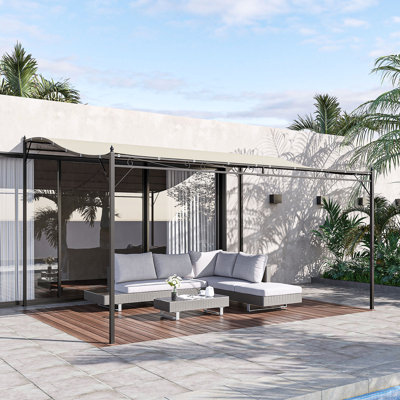 Pavillon de jardin pour l'extérieur en acier Outsunny