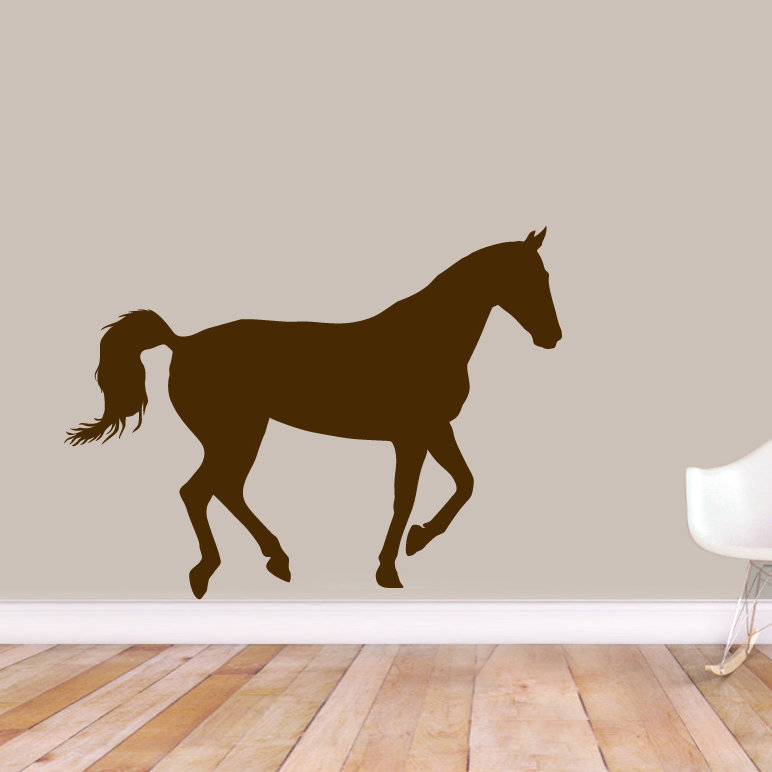 Décalcomanie murale cheval cheval, Brun