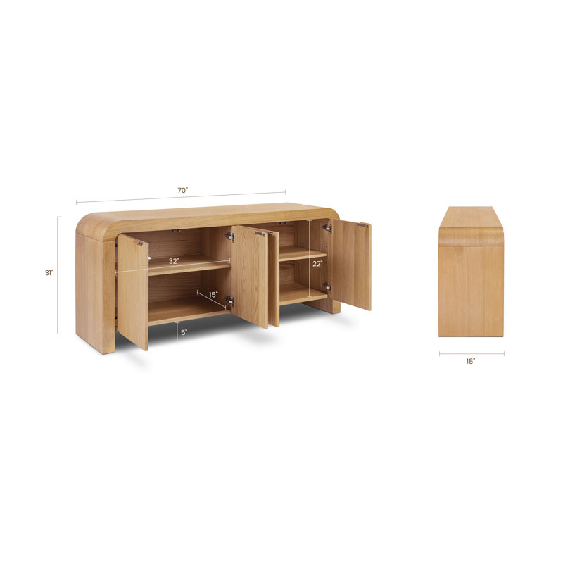 Cirq 70'' American White Oak Sideboard 